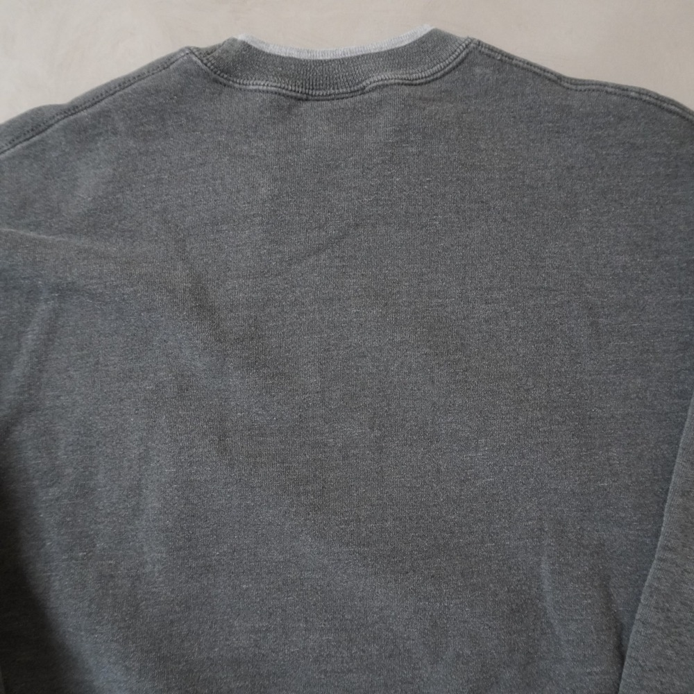 Vintage Jerzees High Cotton Sweatshirt Large Mens 90s Grey Blank V-Stitch USA - Picture 6 of 9